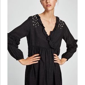 Zara dress with pearls♥️